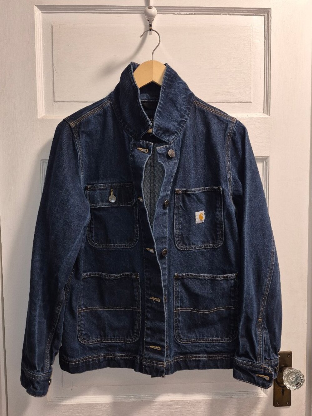 Vintage Womens Carhartt Denim Chore Coat [Sz 8-10]
